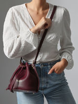 Bucket Bag Alba Double Leder Lancaster Rood alba double 80-vue-porte